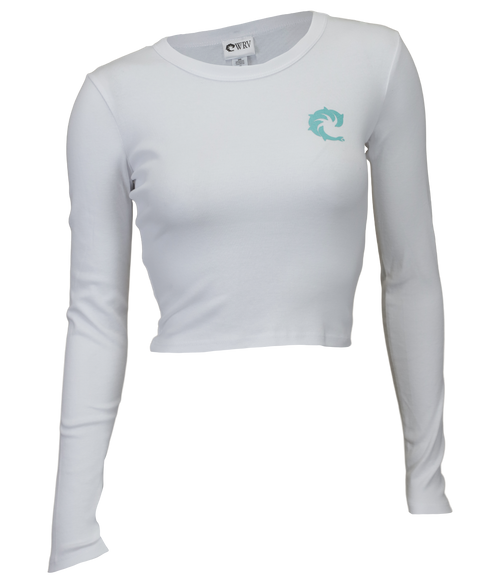 Solid Ladies Crop L/S T-Shirt - Wave Riding Vehicles