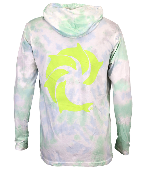 Solid Tie Dye L/S Hooded T-Shirt - Wave Riding Vehicles