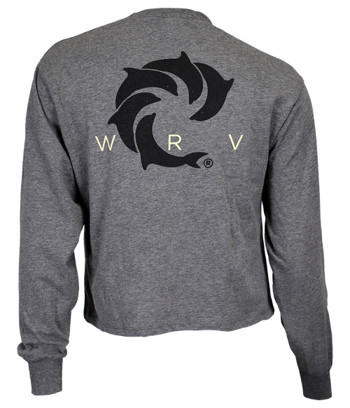 Spaced Ladies Crop L/S T-Shirt - Wave Riding Vehicles