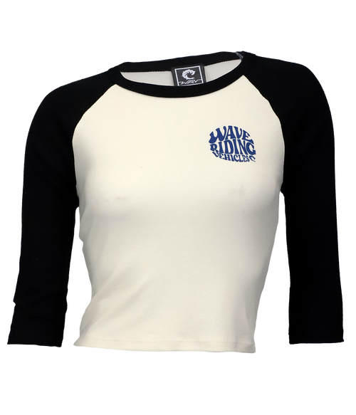 Shaping the Revolution Ladies Raglan Crop T-Shirt - Wave Riding Vehicles