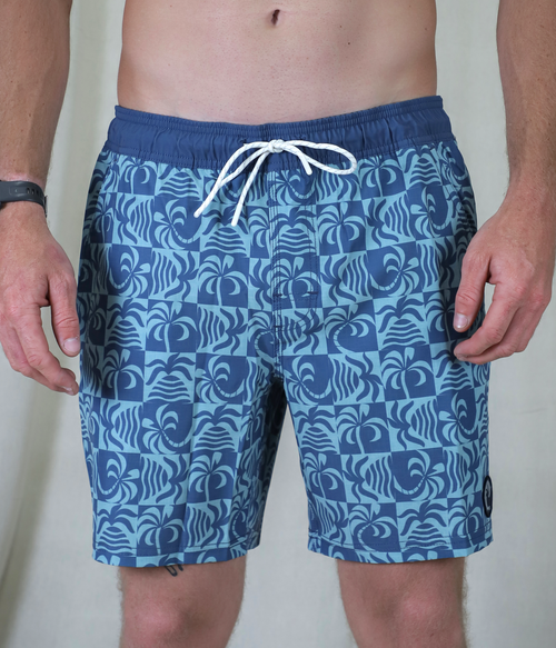 Sun Checked Volley Shorts - Wave Riding Vehicles