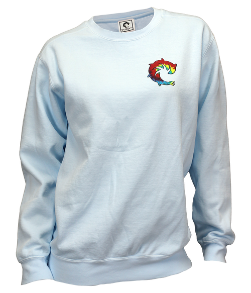 Tie Dye Solid Ladies Crew Sweatshirt - Wave Riding Vehicles