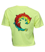 Tie Dye Solid Ladies Crop S/S T-Shirt - Wave Riding Vehicles