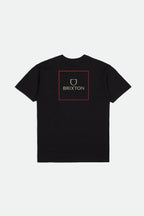Alpha Square S/S Standard Tee - Black/Casa Red/Sand - Wave Riding Vehicles