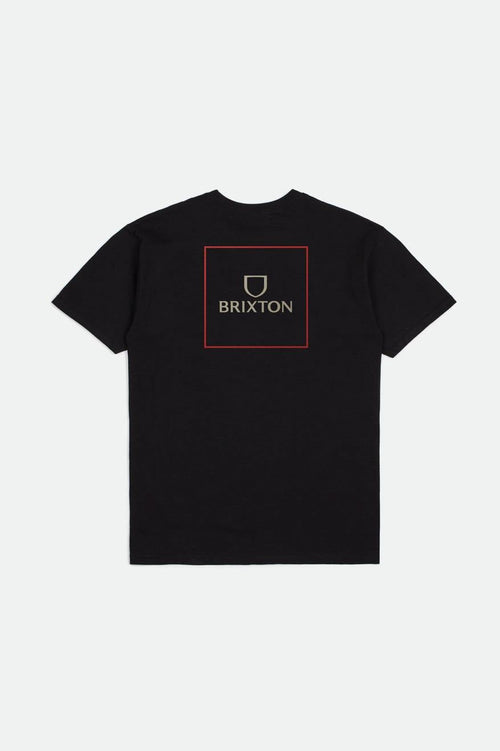 Alpha Square S/S Standard Tee - Black/Casa Red/Sand - Wave Riding Vehicles