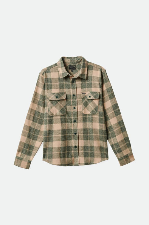 Bowery Stretch Water Resistant Flannel - Trekking Green/Oatmilk - Wave Riding Vehicles