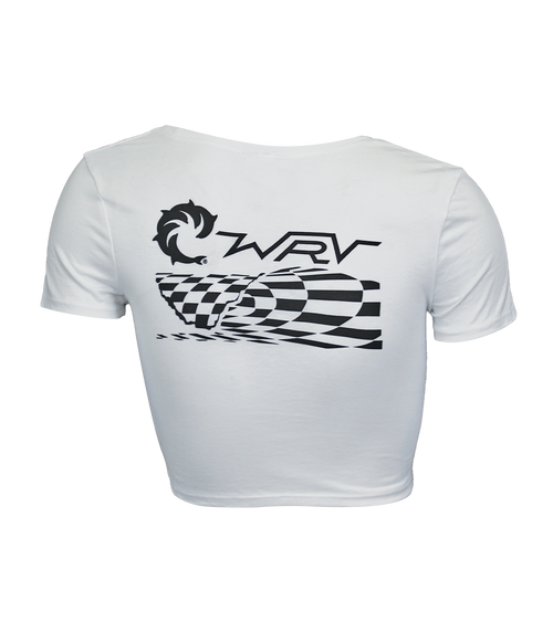 Checker Wave Ladies Crop S/S T-Shirt - Wave Riding Vehicles