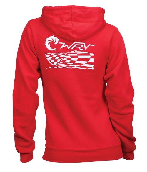 Checker Wave Ladies Zip Hooded Sweatshirt - Wave Riding Vehicles