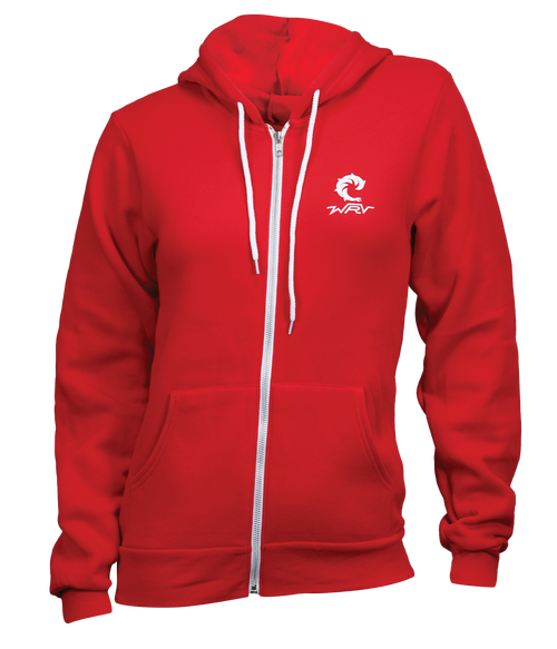 Checker Wave Ladies Zip Hooded Sweatshirt - Wave Riding Vehicles