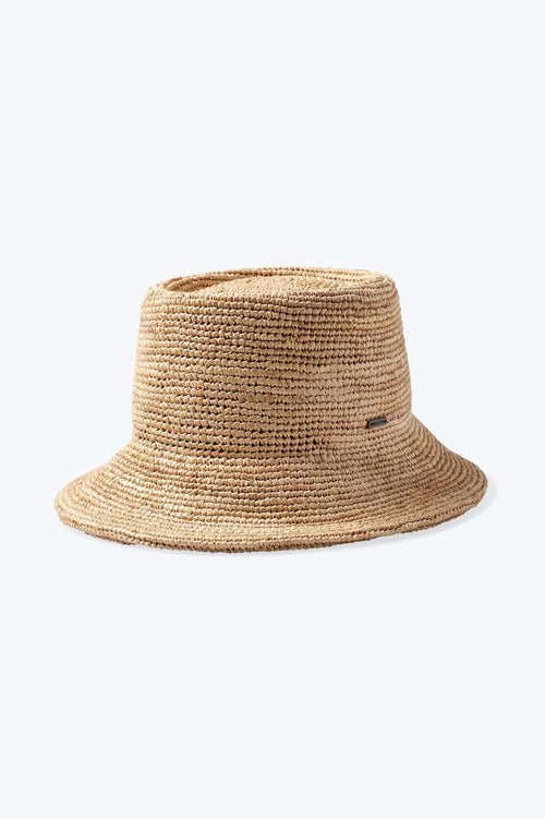 Ellee Straw Packable Bucket Hat - Tan - Wave Riding Vehicles
