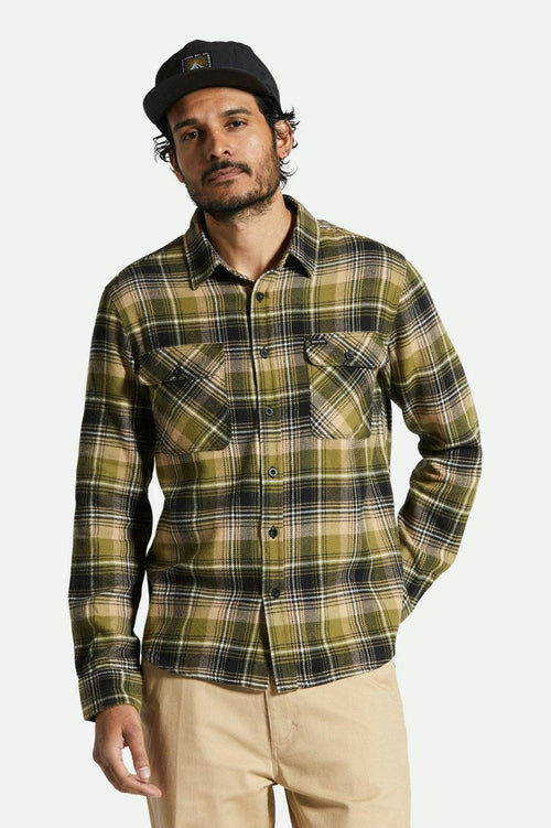 Bowery Flannel - Green Kelp/Sand/Black - Wave Riding Vehicles