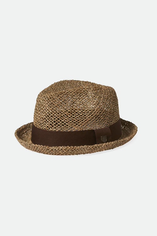 Castor Fedora - Tan/Brown Seagrass - Wave Riding Vehicles