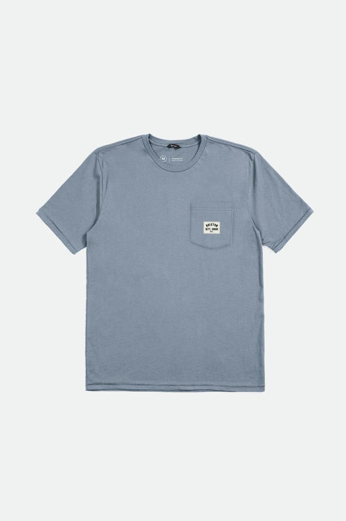 Woodburn S/S Tailored Pocket Tee - Dusty Blue - Wave Riding Vehicles