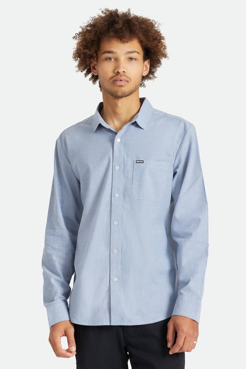 Charter Oxford L/S Woven Shirt - Light Blue Chambray - Wave Riding Vehicles