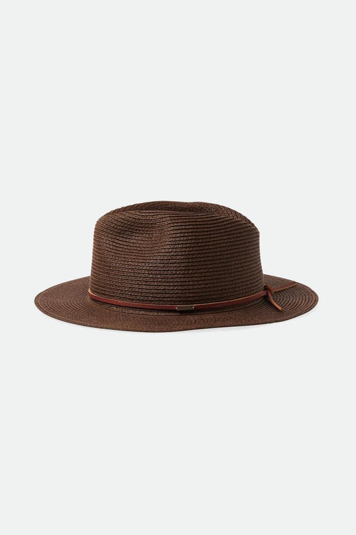 Wesley Straw Packable Fedora - Dark Earth - Wave Riding Vehicles