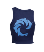 Solid Ladies Crop Tank Top - Wave Riding Vehicles