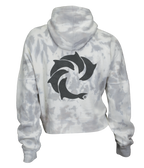 Solid Ladies Tie Die Crop P/O Hooded Sweatshirt - Wave Riding Vehicles