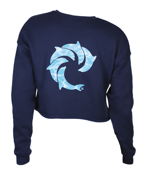 Splash Ladies Crop Crew Sweatshirt - Wave Riding Vehicles
