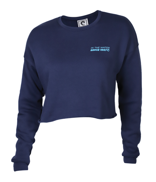 Splash Ladies Crop Crew Sweatshirt - Wave Riding Vehicles