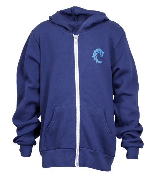 Solid Toddler Zip Hooded Sweatshirt - Wave Riding Vehicles