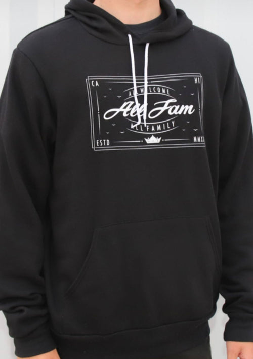 ALL FAM ALL WELCOME HOODIE (BLK/WHT) - Wave Riding Vehicles