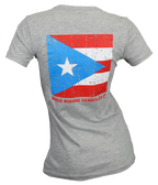 PR Square Flag Ladies S/S T-Shirt - Wave Riding Vehicles