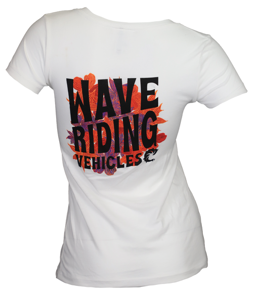 Flower Trip Ladies V-Neck S/S T-Shirt - Wave Riding Vehicles