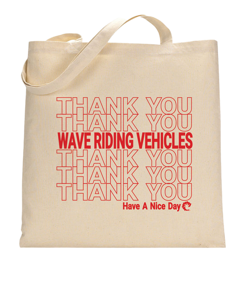 Thank You Tote Bag - Wave Riding Vehicles