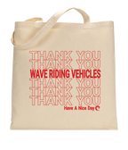 Thank You Tote Bag - Wave Riding Vehicles