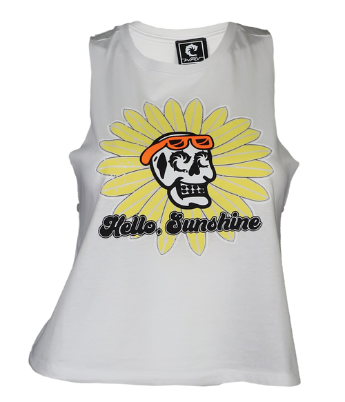 Hello Sunshine Ladies Tank Top - Wave Riding Vehicles