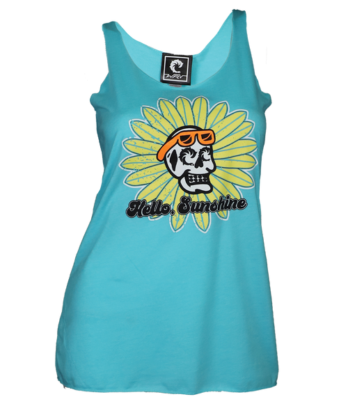 Hello Sunshine Ladies Tank Top - Wave Riding Vehicles