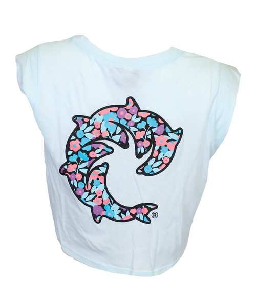 Flower Child Ladies Crop Top Tank Top - Wave Riding Vehicles