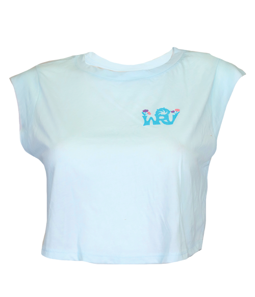 Flower Child Ladies Crop Top Tank Top - Wave Riding Vehicles