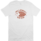AF GO FISH T-SHIRT FULL (WHT/RED) - Wave Riding Vehicles